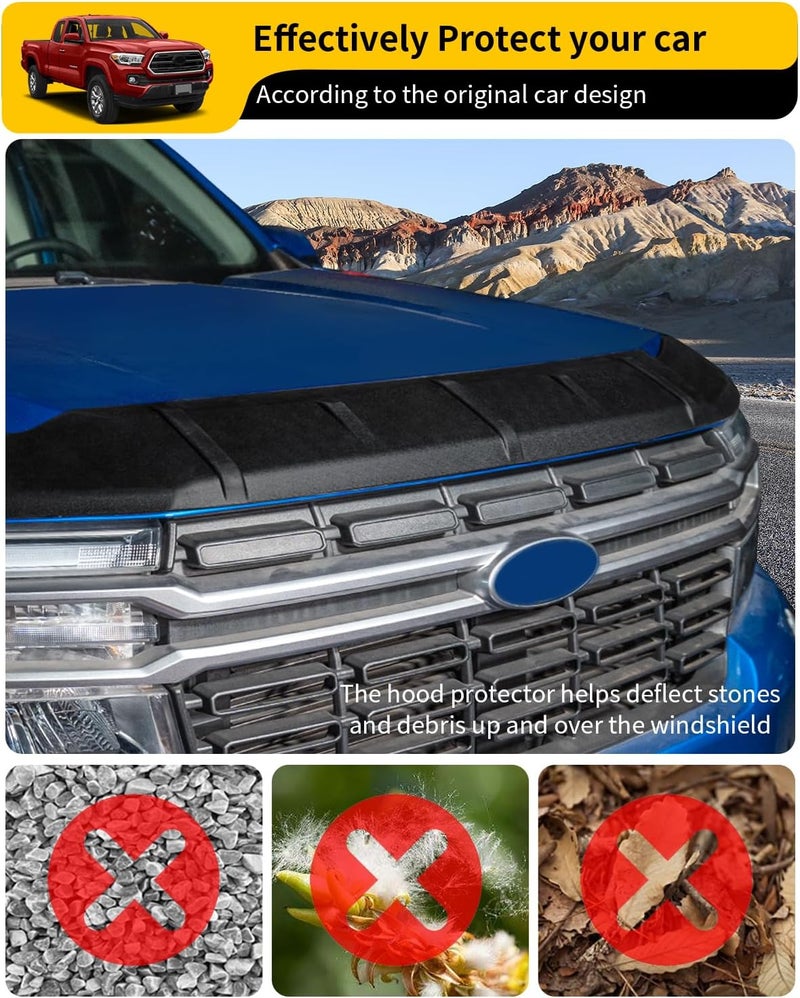 Maxzina Hood Protector Compatible with 2022-2025 Ford Maverick Hood Shield TPE Bug Deflector Bug Guard for 2024 Maverick Accessories - Image 5